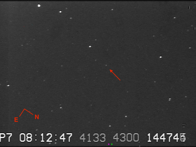 Star field for 08FC76 at sense-up of 128x (provided by Cal Poly student Matthew Kehrli)
